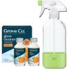 imageGrove Co Glass Cleaner Refill Concentrate 2 x 1 Fl Oz  1 x Reusable Glass Spray Bottle 16 Oz PlantBased Cleaning Supplies Bundle No Plastic Waste 100 Natural Orange ampamp Rosemary FragranceOrange  Rosemary