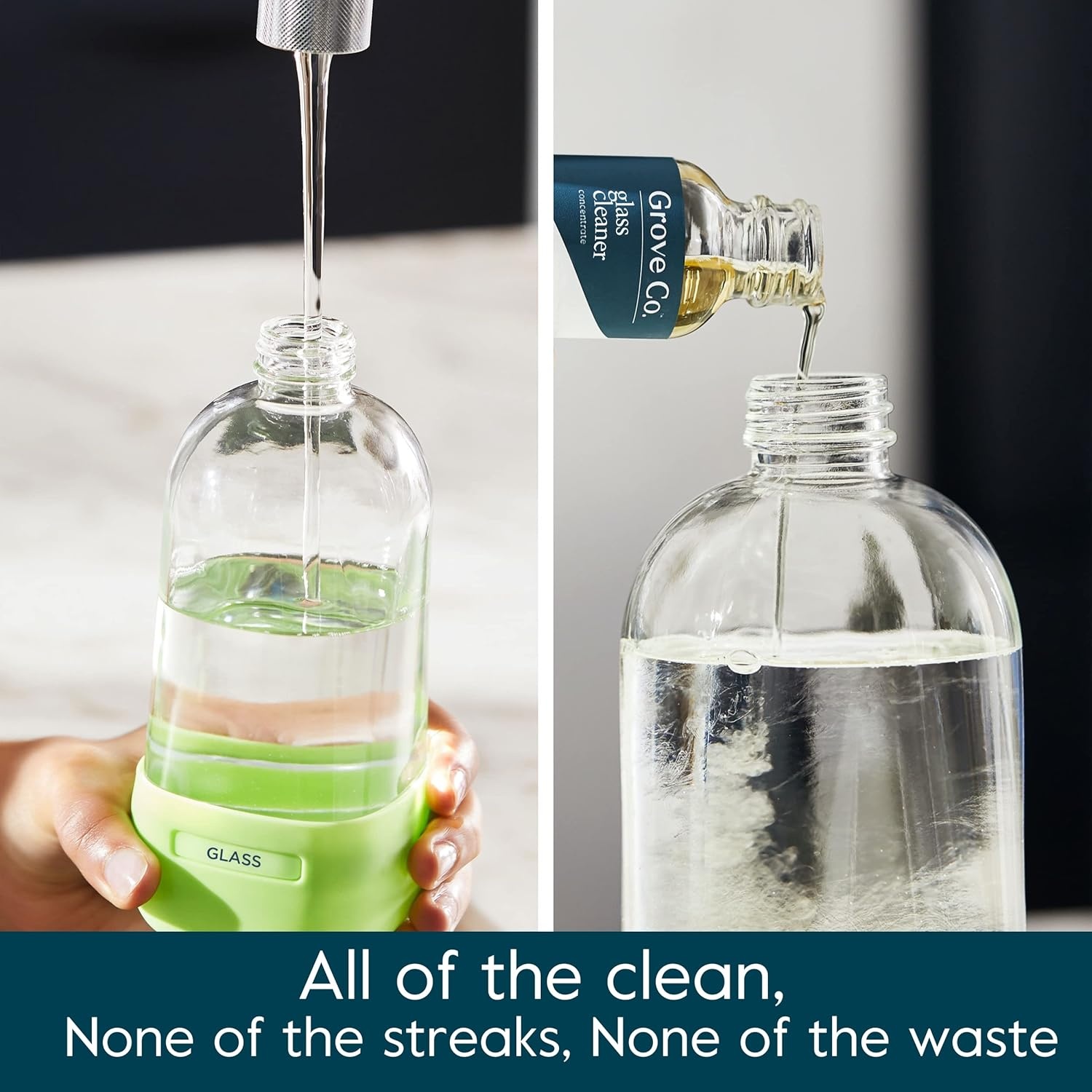 image:imageGrove Co Glass Cleaner Refill Concentrate 6 x 1 Fl Oz Streak Free PlantBased Household Cleaning Supplies No Plastic Waste 100 Natural Lemon amp Eucalyptus Fragrance 3 x 2 Pack Refills