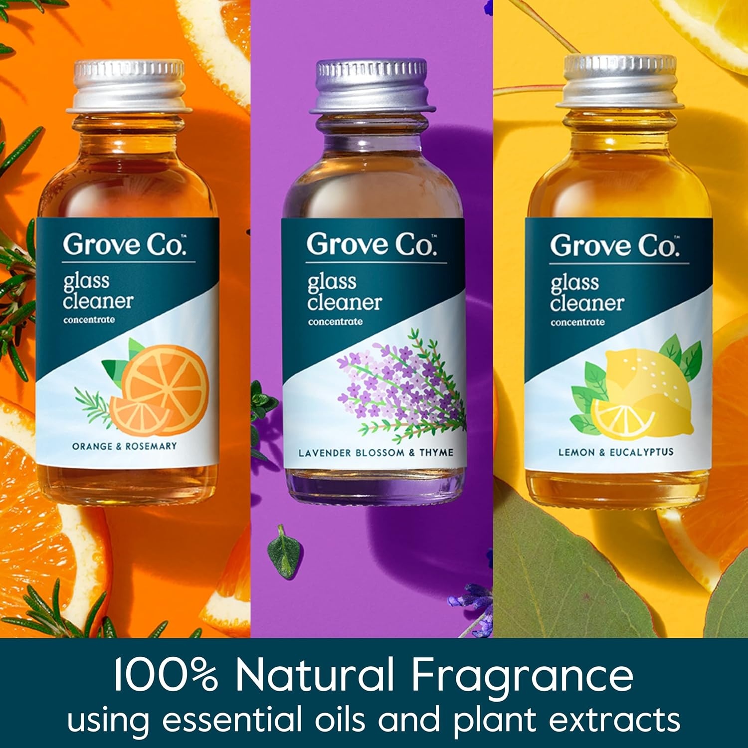 image:imageGrove Co Glass Cleaner Refill Concentrate Variety Pack 6 x 1 Fl Oz Streak Free PlantBased Household Cleaning Supplies No Plastic Waste 100 Natural Fragrance 3 x 2 Pack Refills