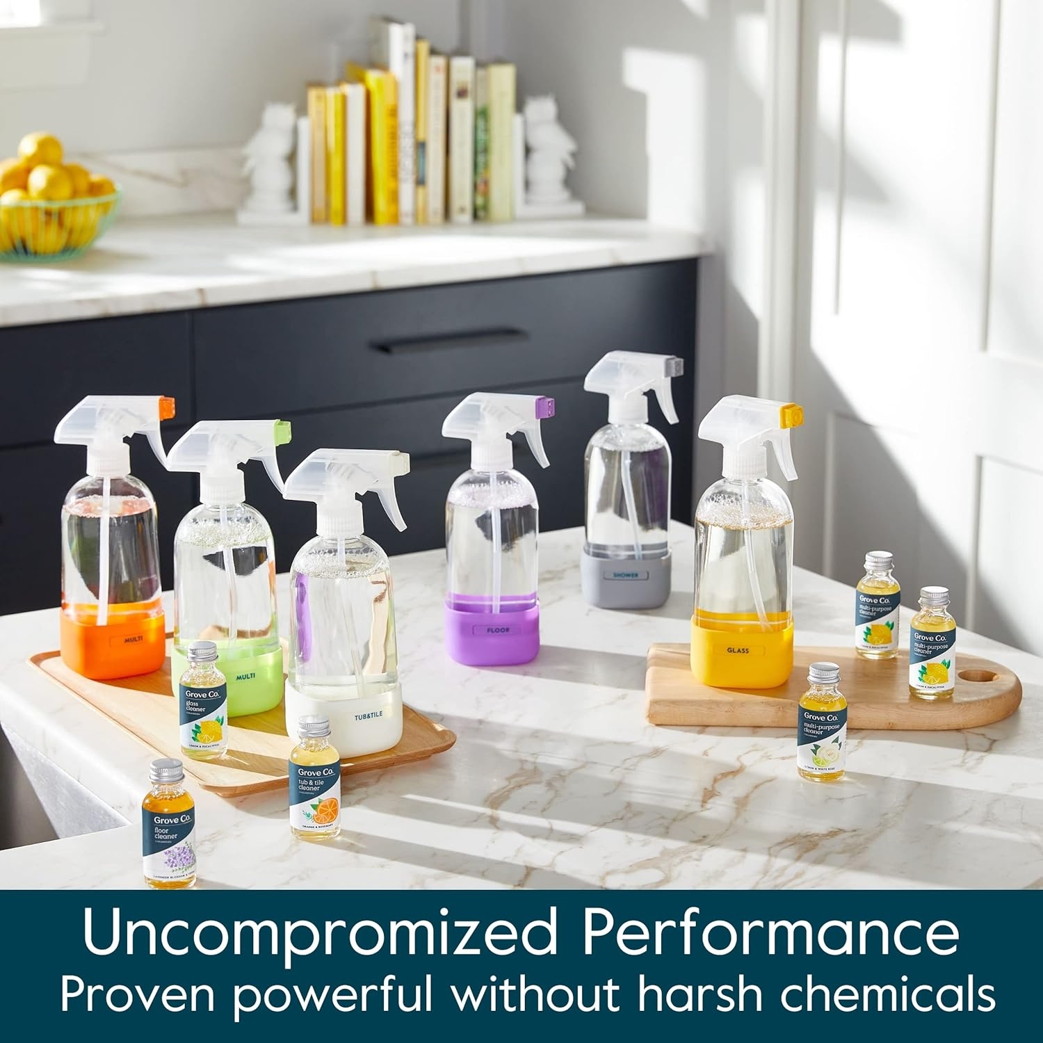 image:imageGrove Co Glass Cleaner Refill Concentrate Variety Pack 6 x 1 Fl Oz Streak Free PlantBased Household Cleaning Supplies No Plastic Waste 100 Natural Fragrance 3 x 2 Pack Refills