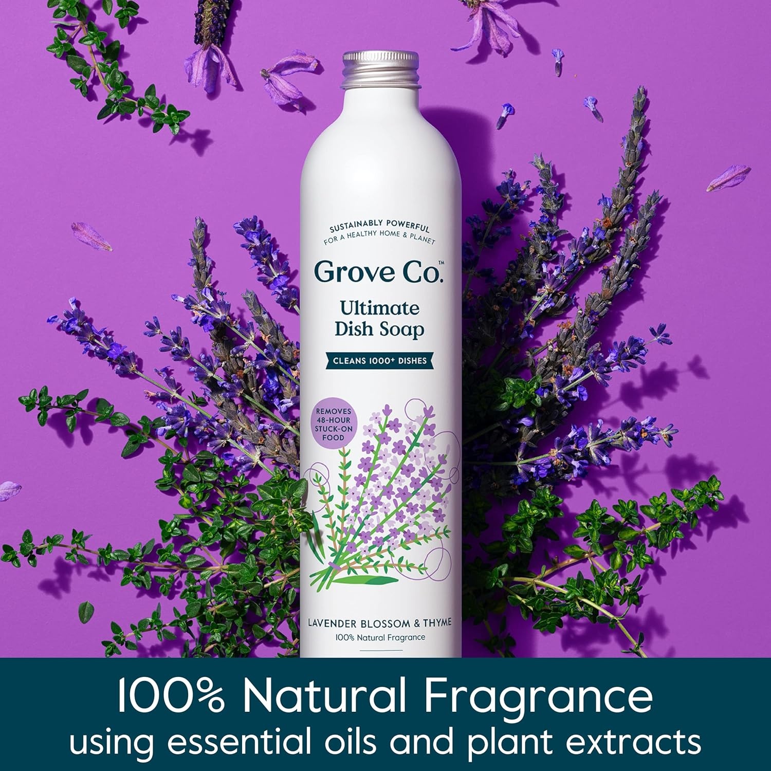 image:imageGrove Co Apple amp Pear Blossom Dish Soap Refill Bundle 3Pack of 16 oz Aluminum Bottles with Reusable Glass Soap Dispenser Natural Fragrance GreaseCutting PlantBased FormulaLavender Blossom Thyme