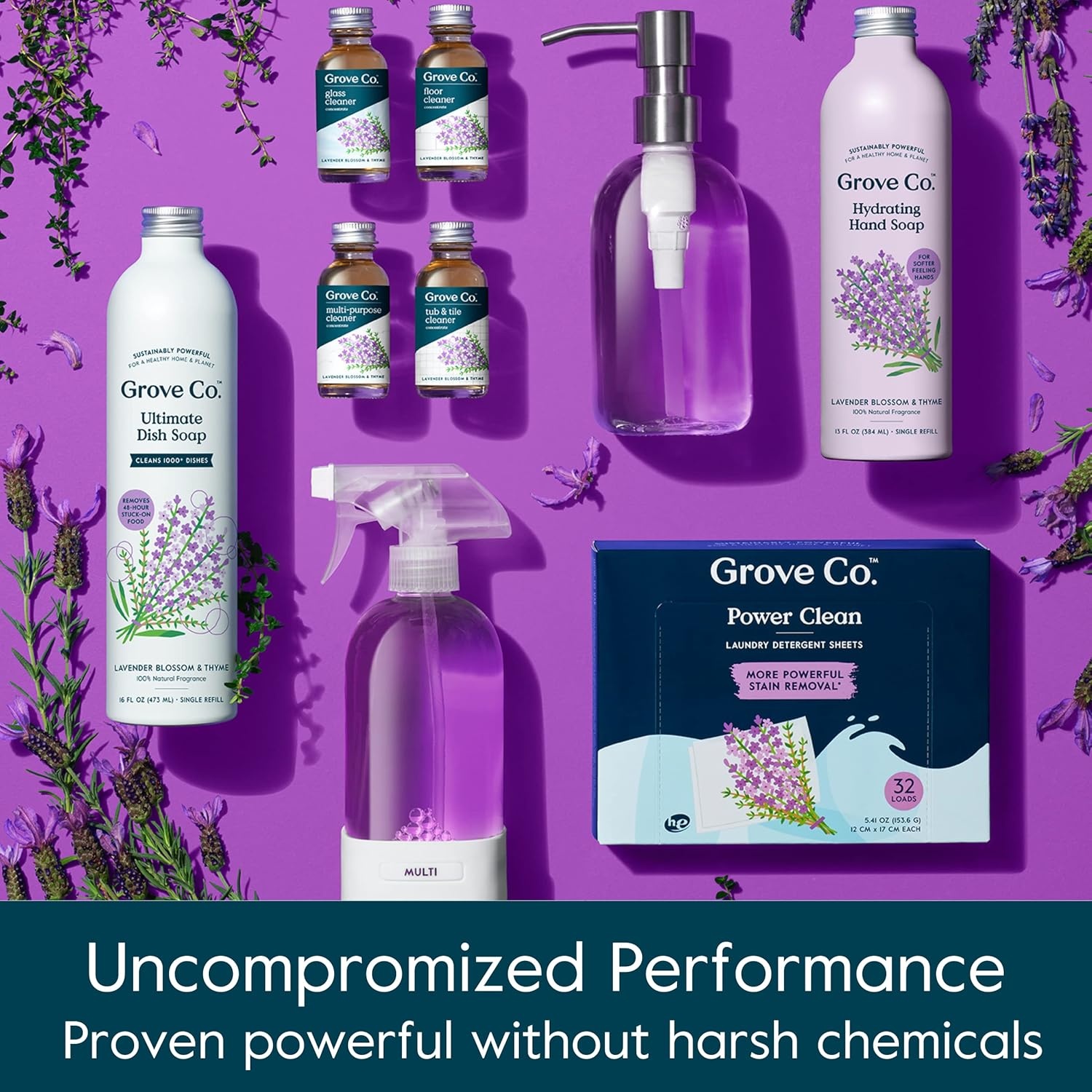 image:imageGrove Co Apple amp Pear Blossom Dish Soap Refill Bundle 3Pack of 16 oz Aluminum Bottles with Reusable Glass Soap Dispenser Natural Fragrance GreaseCutting PlantBased FormulaLavender Blossom Thyme