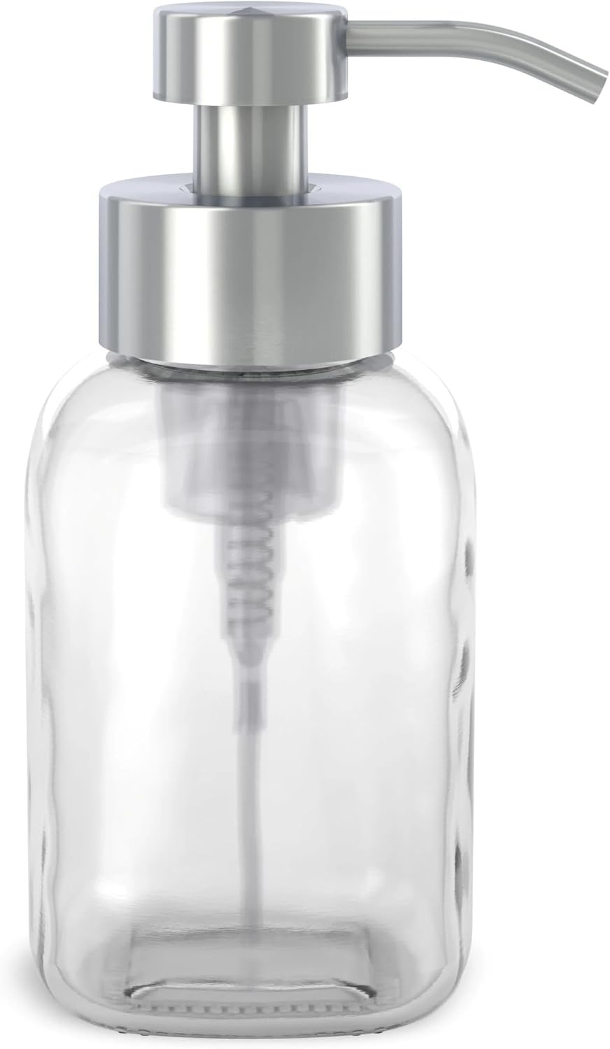 image:imageGrove Co Kids Reusable Glass Foaming Hand Soap Dispenser with Protective Silicone Sleeve 12oz Toddler Friendly Refillable Soap Bottle Durable LeadFree Glass amp Stainless Steel Pump Yellow StarClear