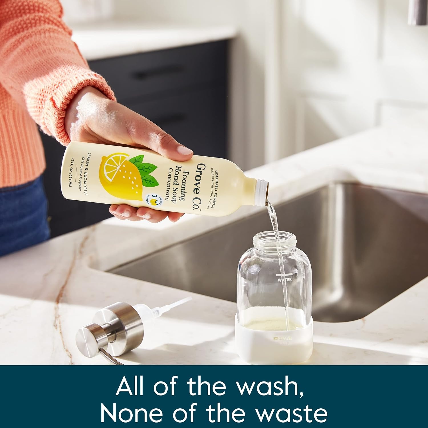 image:imageGrove Co Foaming Hand Soap Refill Pineapple Party Kids 12 Fl Oz 97 PlantBased Refill format Hydrating Foaming Hand Soap Natural Fragrance PlasticfreeLemon Eucalyptus