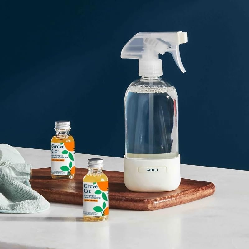 image:imageGrove Co MultiPurpose Cleaner Concentrate Refills 6 x 1fl oz Apple amp Pear Blossom 6 refills Plantbased No plastic waste Ammonia amp chlorine free No Harsh ChemicalsOrange Rosemary