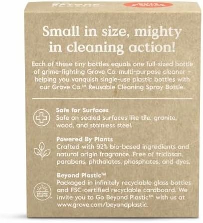 image:imageGrove Co MultiPurpose Cleaner Concentrate Refills 6 x 1fl oz Apple amp Pear Blossom 6 refills Plantbased No plastic waste Ammonia amp chlorine free No Harsh ChemicalsOrange Rosemary