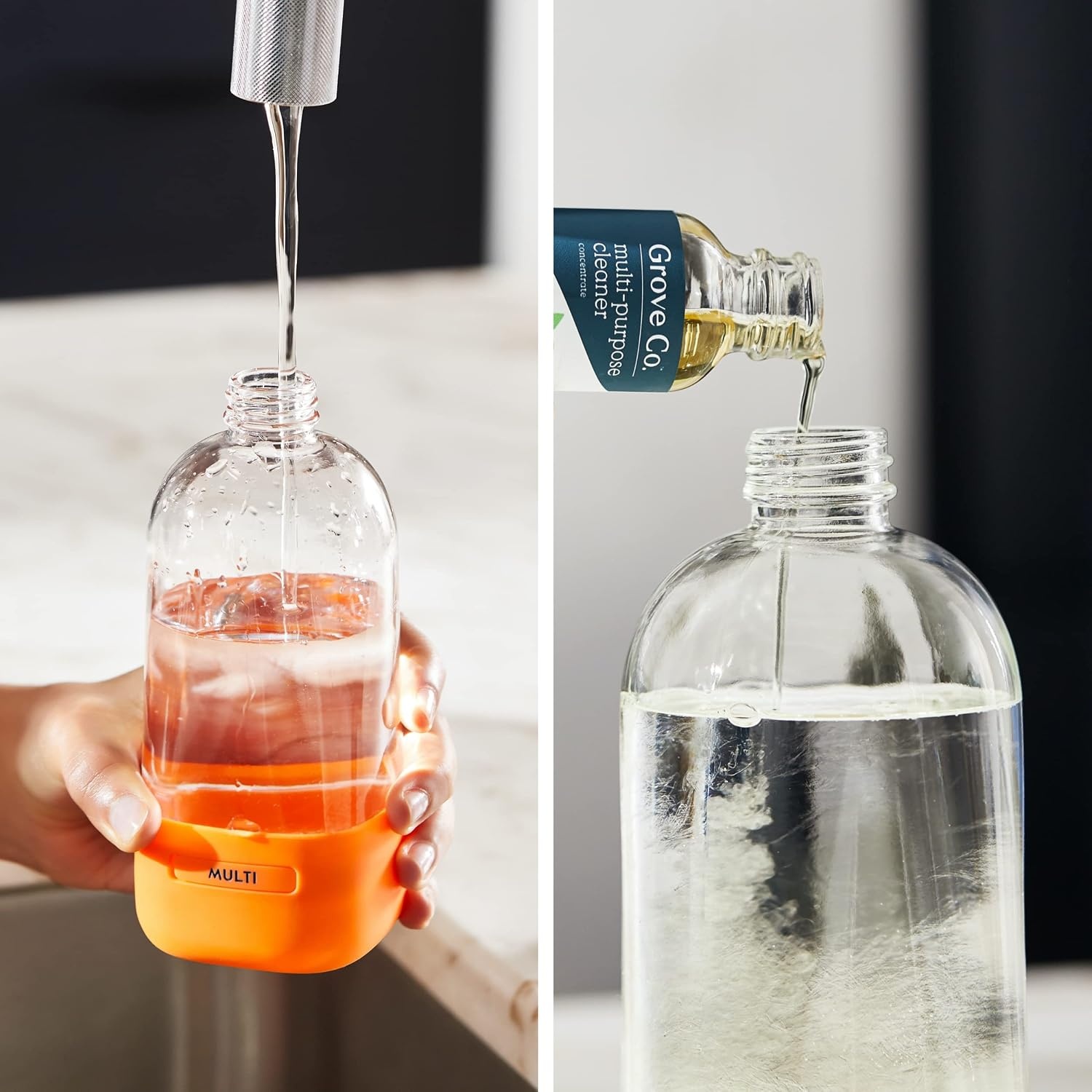 image:imageGrove Co MultiPurpose Cleaner Concentrate Refills 6 x 1fl oz Apple amp Pear Blossom 6 refills Plantbased No plastic waste Ammonia amp chlorine free No Harsh ChemicalsLemon Eucalyptus