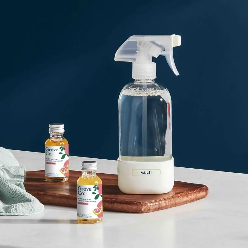image:imageGrove Co MultiPurpose Cleaner Concentrate Refills 6 x 1fl oz Apple amp Pear Blossom 6 refills Plantbased No plastic waste Ammonia amp chlorine free No Harsh ChemicalsFresh Pomelo