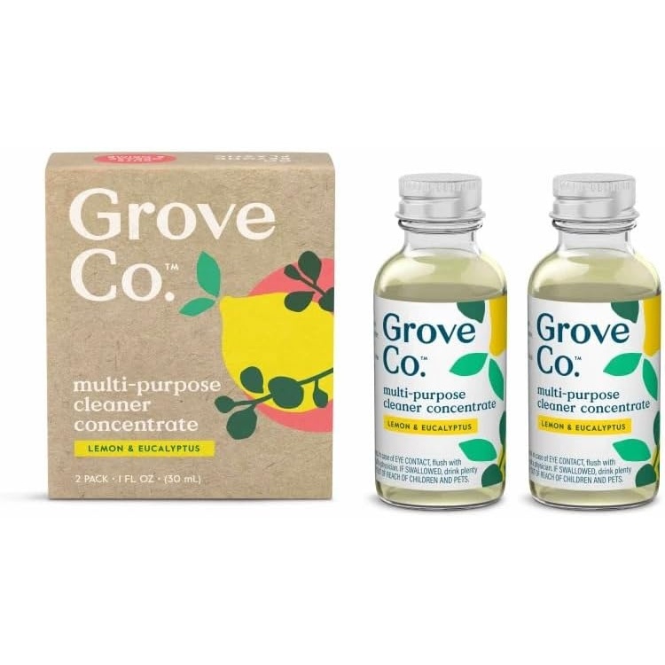 image:imageGrove Co MultiPurpose Cleaner Concentrate Refills 6 x 1fl oz Apple amp Pear Blossom 6 refills Plantbased No plastic waste Ammonia amp chlorine free No Harsh ChemicalsLemon Eucalyptus